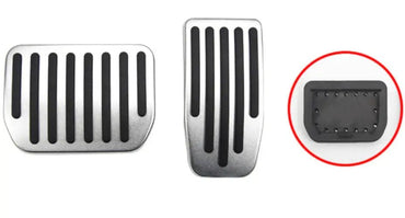 Tesla Model Y Aluminium Pedal Covers Dead Pedal Set — Detail View Australia