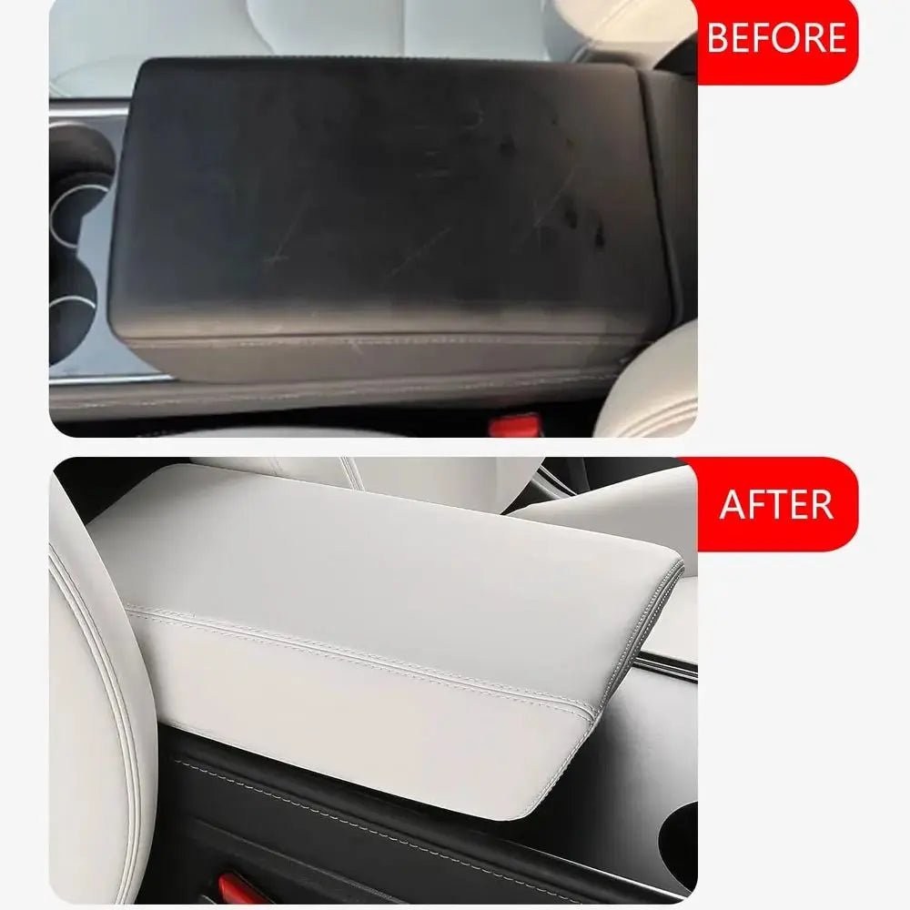 Tesla Model 3 Armrest Protector Highland ā Close-Up Detail