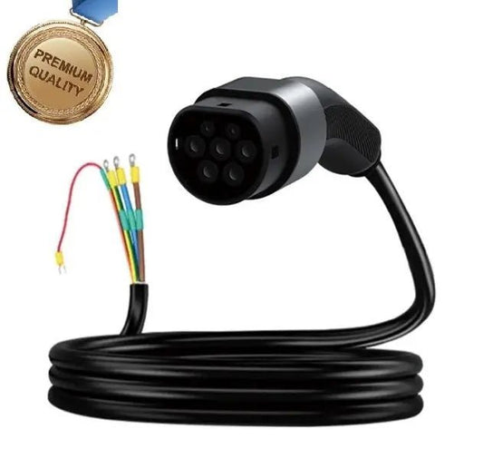 Type 2 Open-ended EV Charging Cable 5 Metres 22kW 32A — Australia