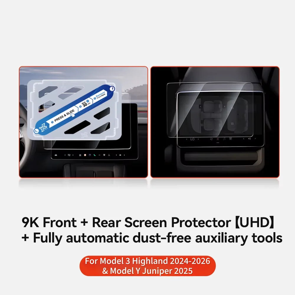for Tesla Model 3/Y/YL Highland 2025 2026 Tempered Glass Film Protector Matte Glare HD Center Control Touch Screen Protector