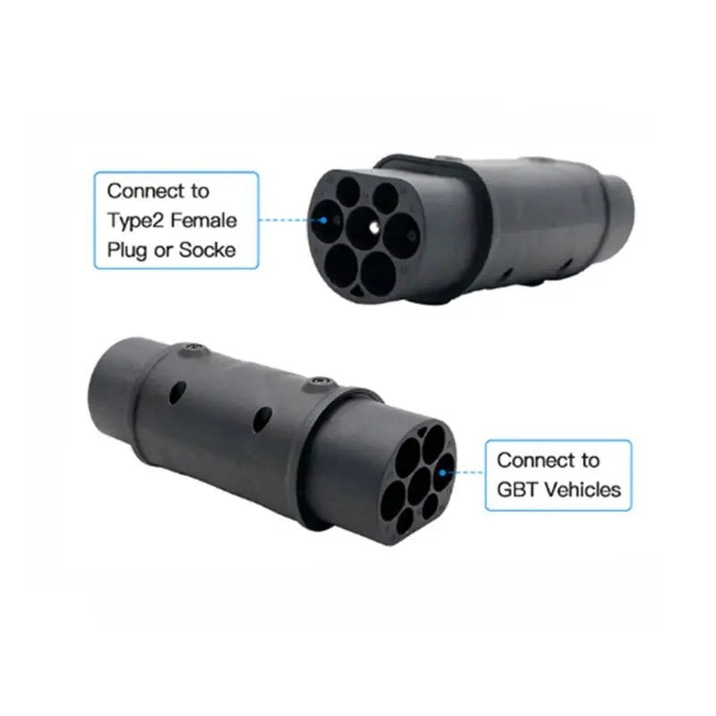Type 2 to GBT EV Charging Adapter 16A 32A — Installation View