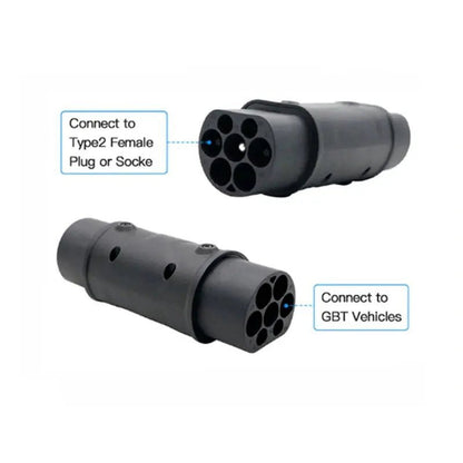 Type 2 to GBT EV Charging Adapter 16A 32A — Installation View
