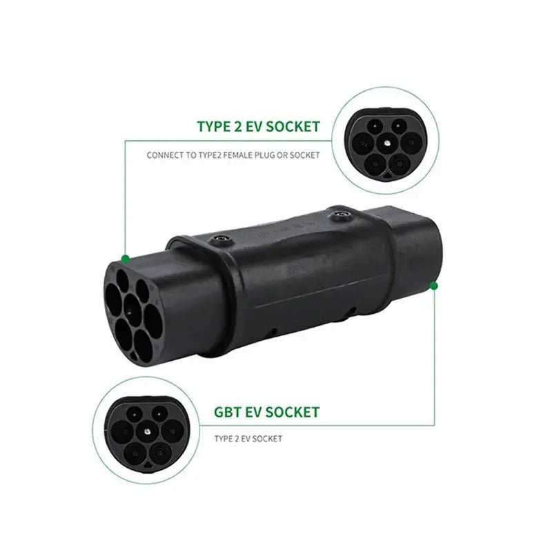 Type 2 to GBT EV Charging Adapter 16A 32A — Close-Up Detail