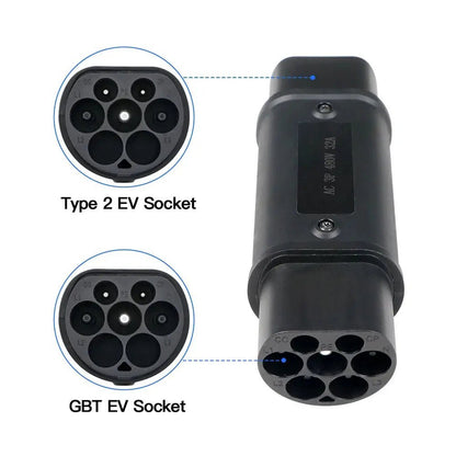 Type 2 to GBT EV Charging Adapter 16A 32A — Australia