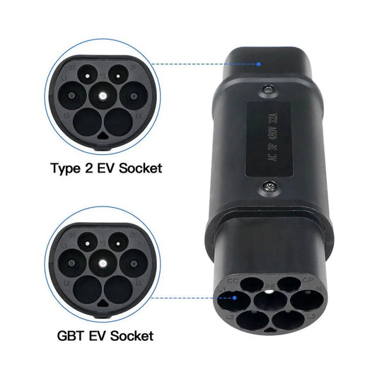 Type 2 to GBT EV Charging Adapter 16A 32A — Australia