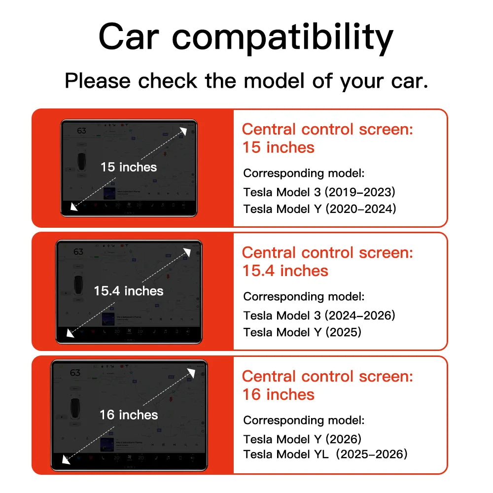 for Tesla Model 3/Y/YL Highland 2025 2026 Tempered Glass Film Protector Matte Glare HD Center Control Touch Screen Protector