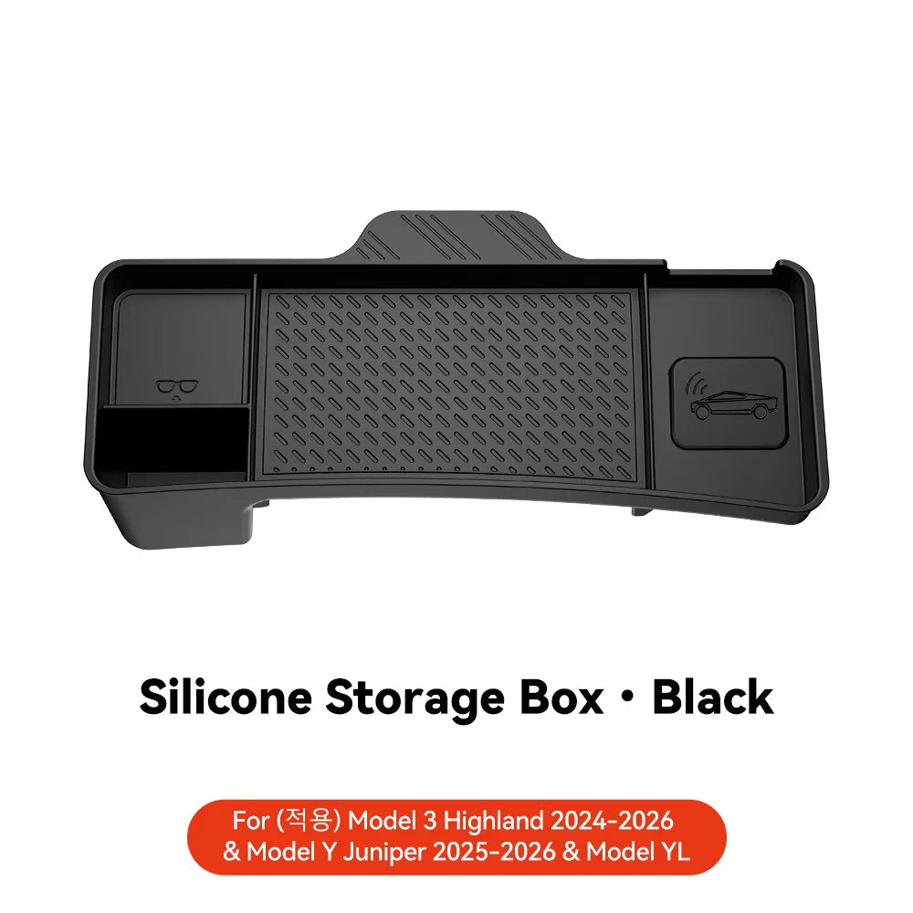 for Tesla Model Y Juniper Model 3 Highland Rear Screen Storage Box Organizer Dashboard Bracket Tissue Box Tray Accessories