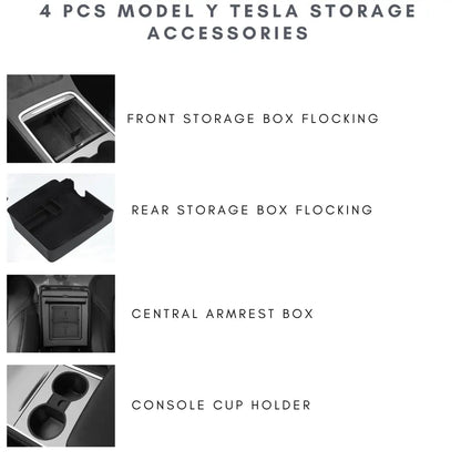 4Pcs Model Y Tesla storage accessories - Tes Accessories
