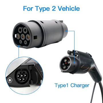 16A/32A Type1 to Type2 EV Adapter