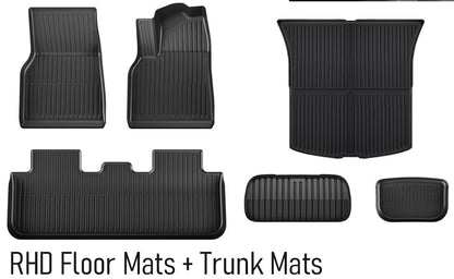 for Tesla Model Y Juniper 2025 2026 Floor Mats TPE Front Rear Cargo Liner Backrest Pads Trunk Mats for Tesla Accessories