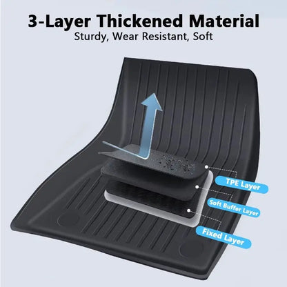 All - Weather TPE Floor Mats & Cargo Liner for 2025+ Tesla Model Y - Tes Accessories
