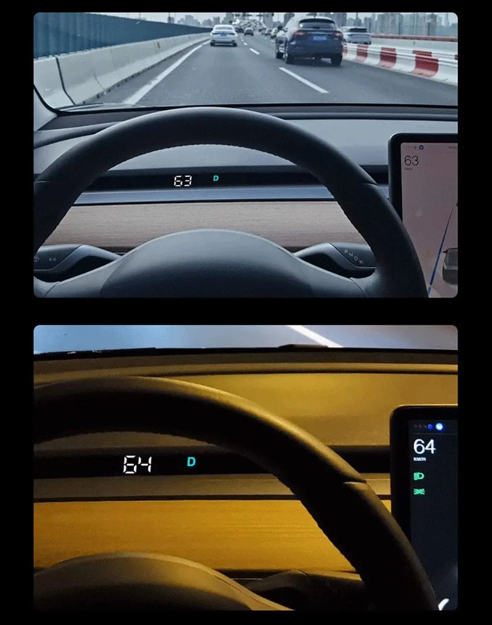 Tesla  Model Y 2023  HUD Cluster Dash Speedometer