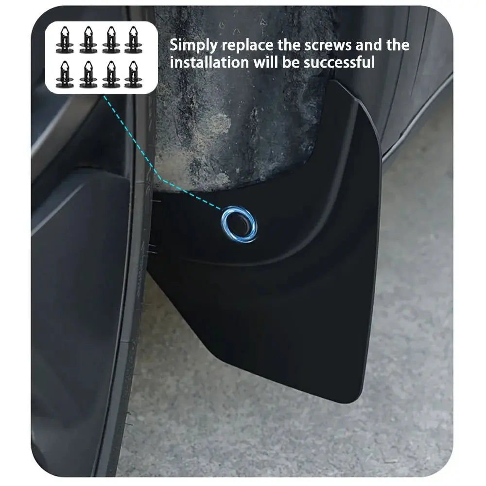 Premium Mud Flaps for Tesla Model Y 2025 - Tes Accessories