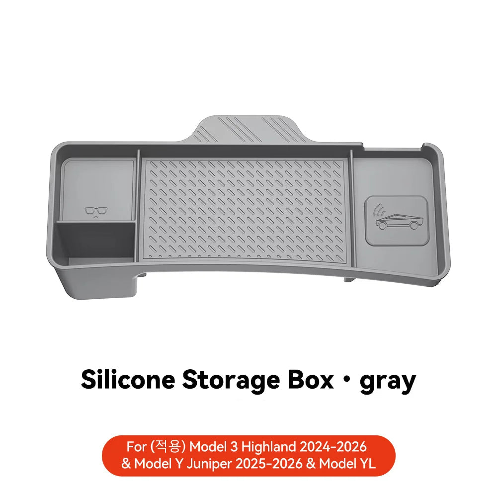 for Tesla Model Y Juniper Model 3 Highland Rear Screen Storage Box Organizer Dashboard Bracket Tissue Box Tray Accessories