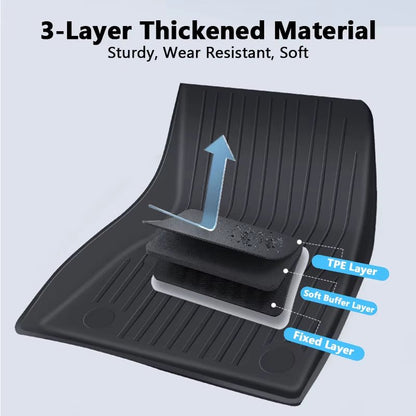All - Weather TPE Floor Mats & Cargo Liner for 2025+ Tesla Model Y - Tes Accessories