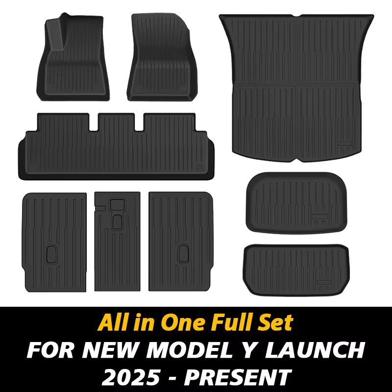 All - Weather TPE Floor Mats & Cargo Liner for 2025+ Tesla Model Y - Tes Accessories