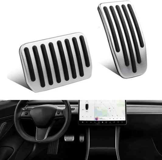Tesla Model Y Aluminium Pedal Covers Dead Pedal Set — Australia
