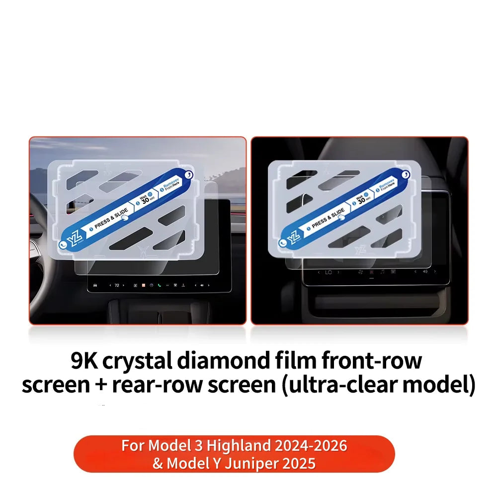 for Tesla Model 3/Y/YL Highland 2025 2026 Tempered Glass Film Protector Matte Glare HD Center Control Touch Screen Protector