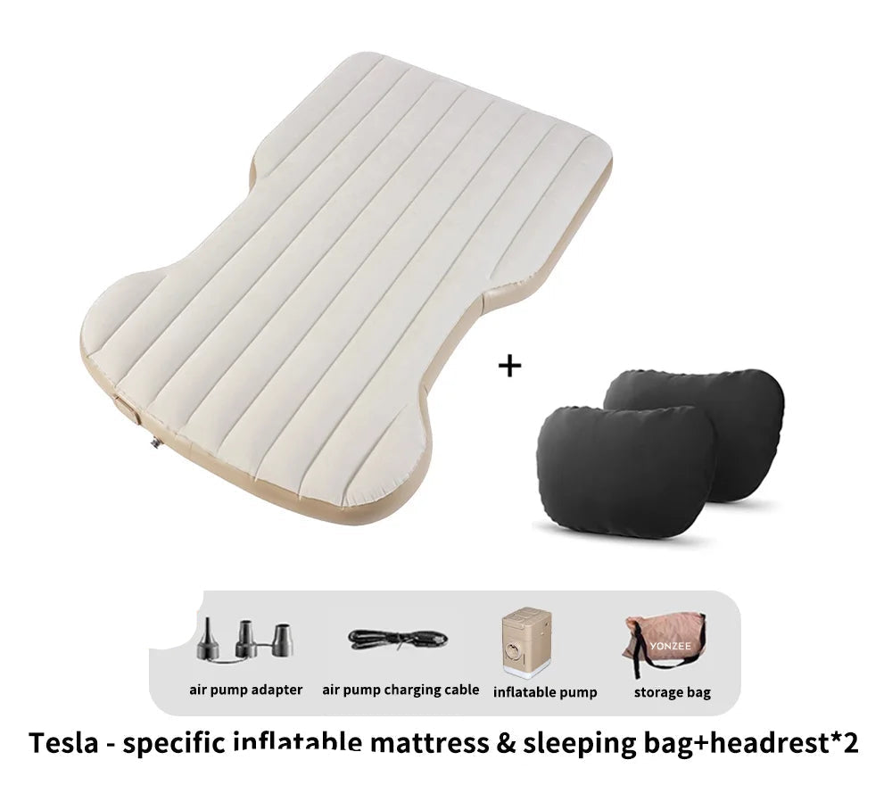 YZ for Tesla Model Y Juniper 2021-2025 Automobile Air Mattress Self-Inflating Mattress Travel Sleeping Bed Tesla Car Inflatable