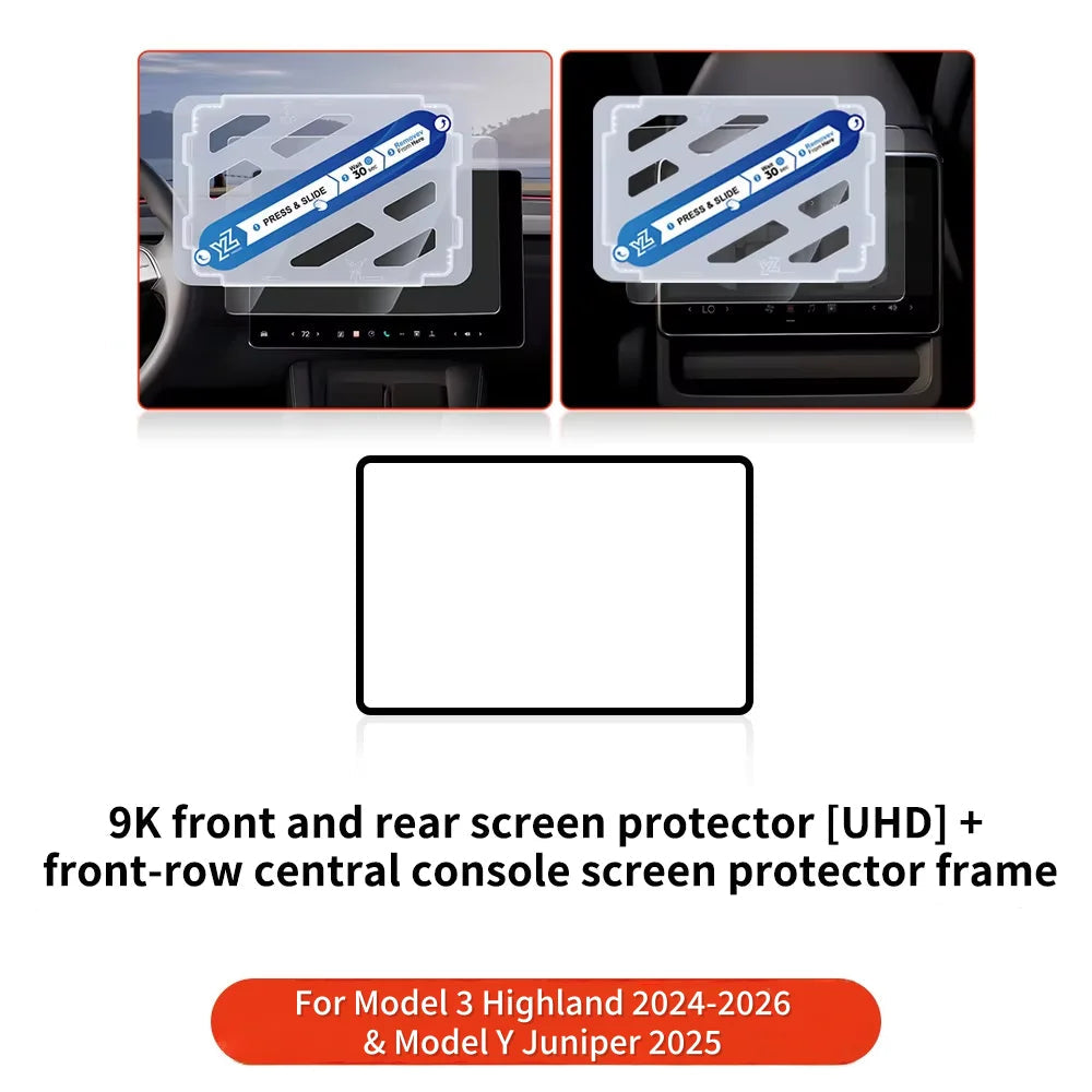 for Tesla Model 3/Y/YL Highland 2025 2026 Tempered Glass Film Protector Matte Glare HD Center Control Touch Screen Protector