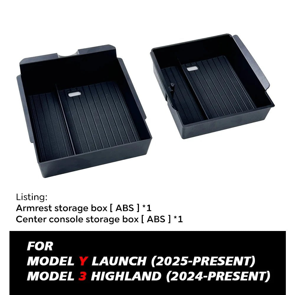 Elevate Your Tesla Model Y with Our Stylish Console & Armrest Storage Box - 2025 Juniper Edition - Tes Accessories