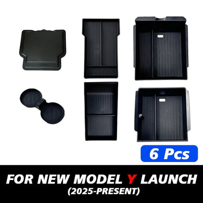 Elevate Your Tesla Model Y with Our Stylish Console & Armrest Storage Box - 2025 Juniper Edition - Tes Accessories