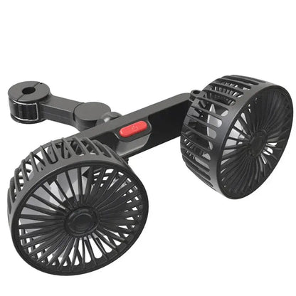 Portable USB Car Fan 360 Degree Dual Heads — Australia