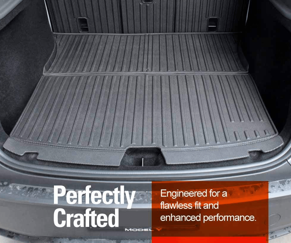 Premium Front and Rear Cargo Liners for Tesla Model Y (2025+) | Superior Trunk Protection Mats - Tes Accessories