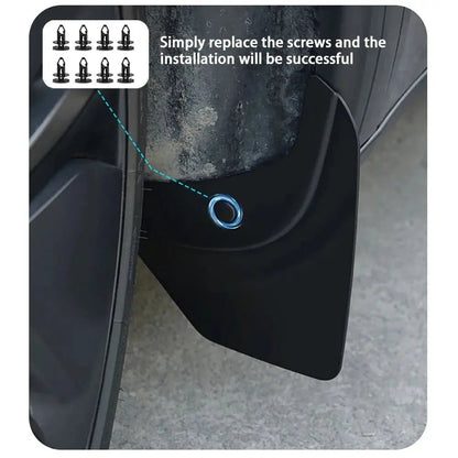 Premium Mud Flaps for Tesla Model Y 2025 — Perfect Fit Tesla