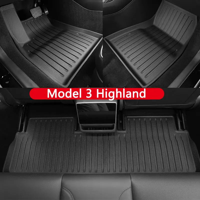 Premium Tesla model 3 floor mats for Highland with 8pcs - Tes Accessories
