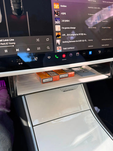 Tesla Centre Console Screen Storage Box & Tissue Holder — Model 3 Highland, Model Y Juniper & Model Y L - Tes Accessories