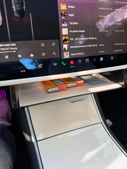 Tesla Centre Console Screen Storage Box & Tissue Holder — Model 3 Highland, Model Y Juniper & Model Y L - Tes Accessories