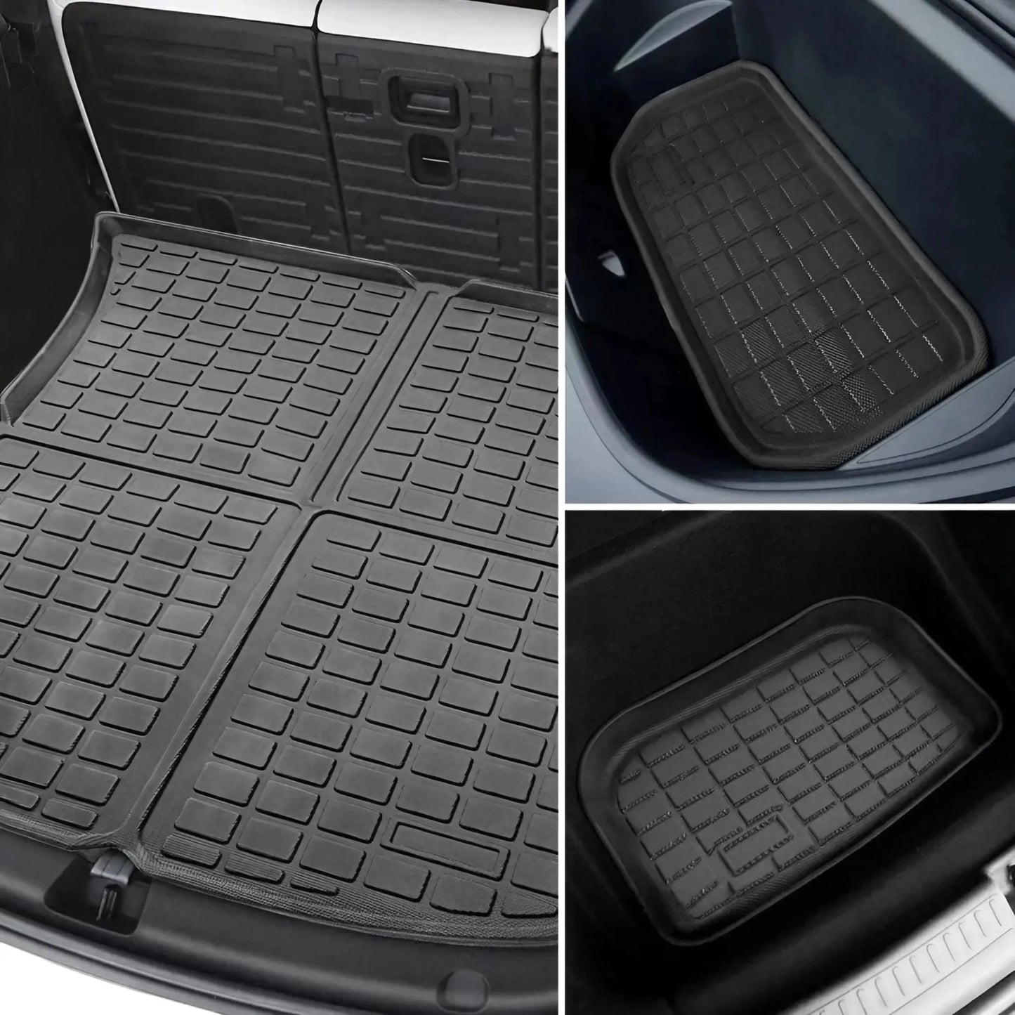 Tesla floor mats model y front, rear and trunk - Tes Accessories