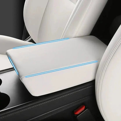 Tesla Model 3 Armrest Protector Highland — Installation View