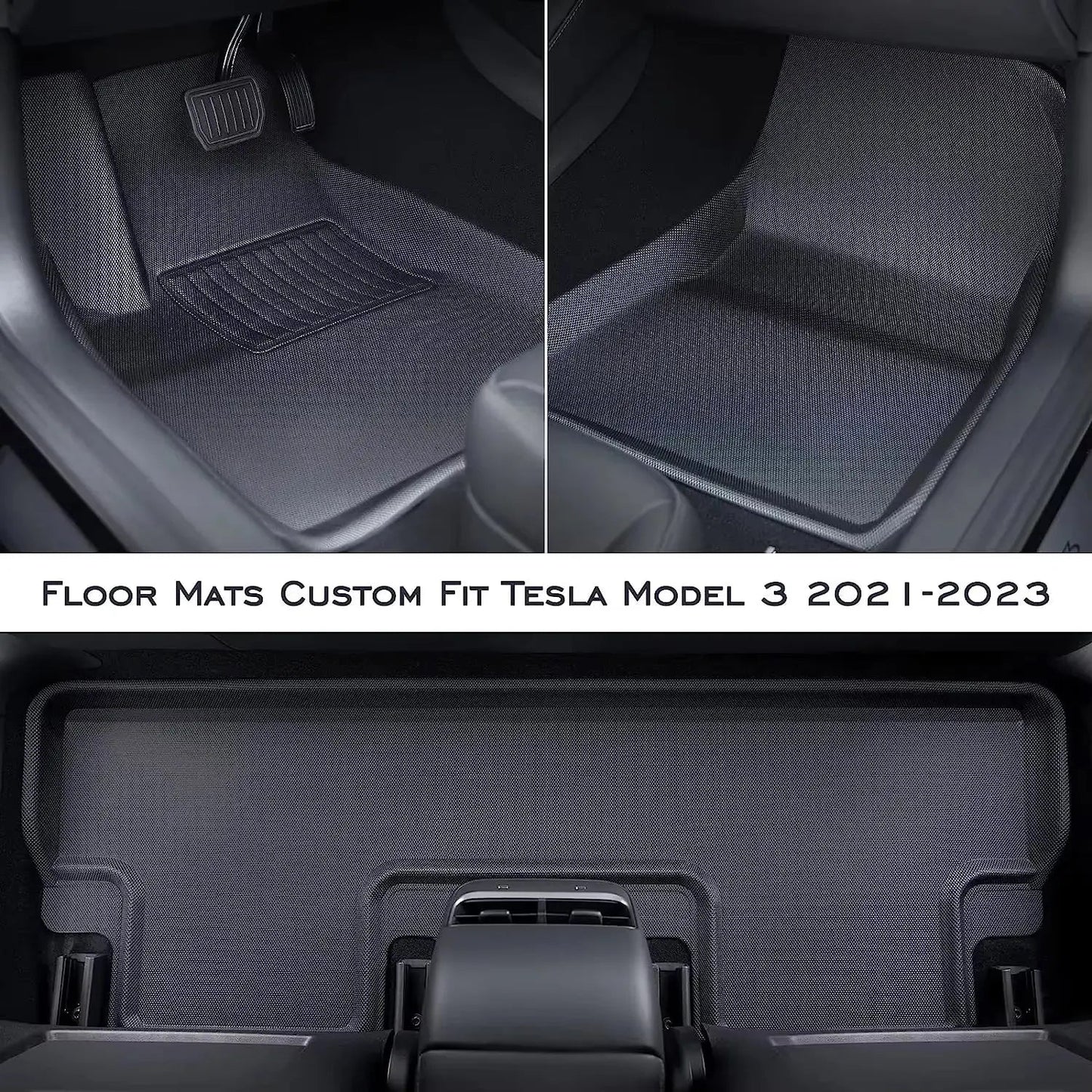 Tesla Model 3 Highland Floor Mat Set - 6pcs, Heavy Duty Protection - Tes Accessories