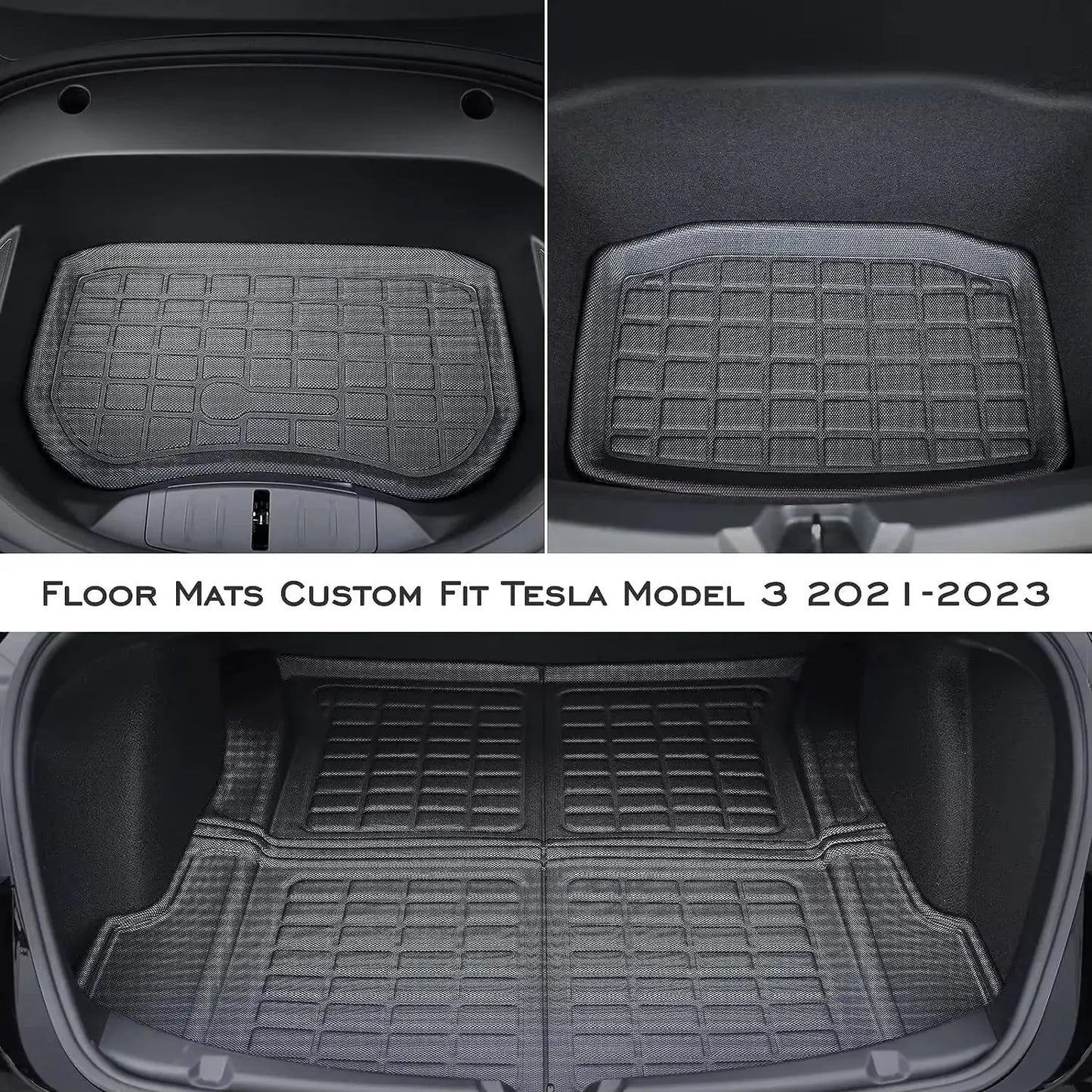 Tesla Model 3 Highland Floor Mats 6-Piece TPE — Perfect Fit Tesla