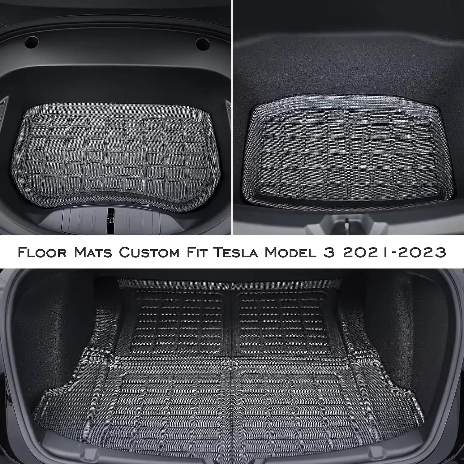 Tesla Model 3 Highland Floor Mats 6-Piece TPE — Perfect Fit Tesla