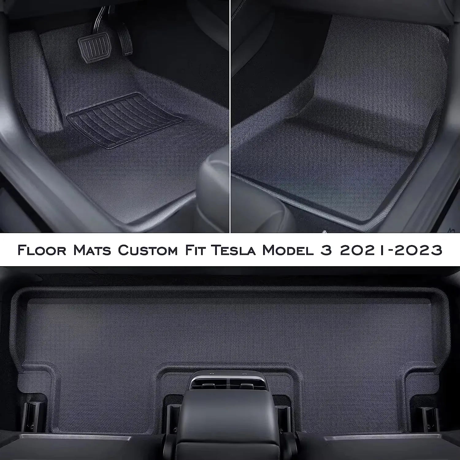 Tesla Model 3 Highland Floor Mats 6-Piece TPE — Detail View Australia
