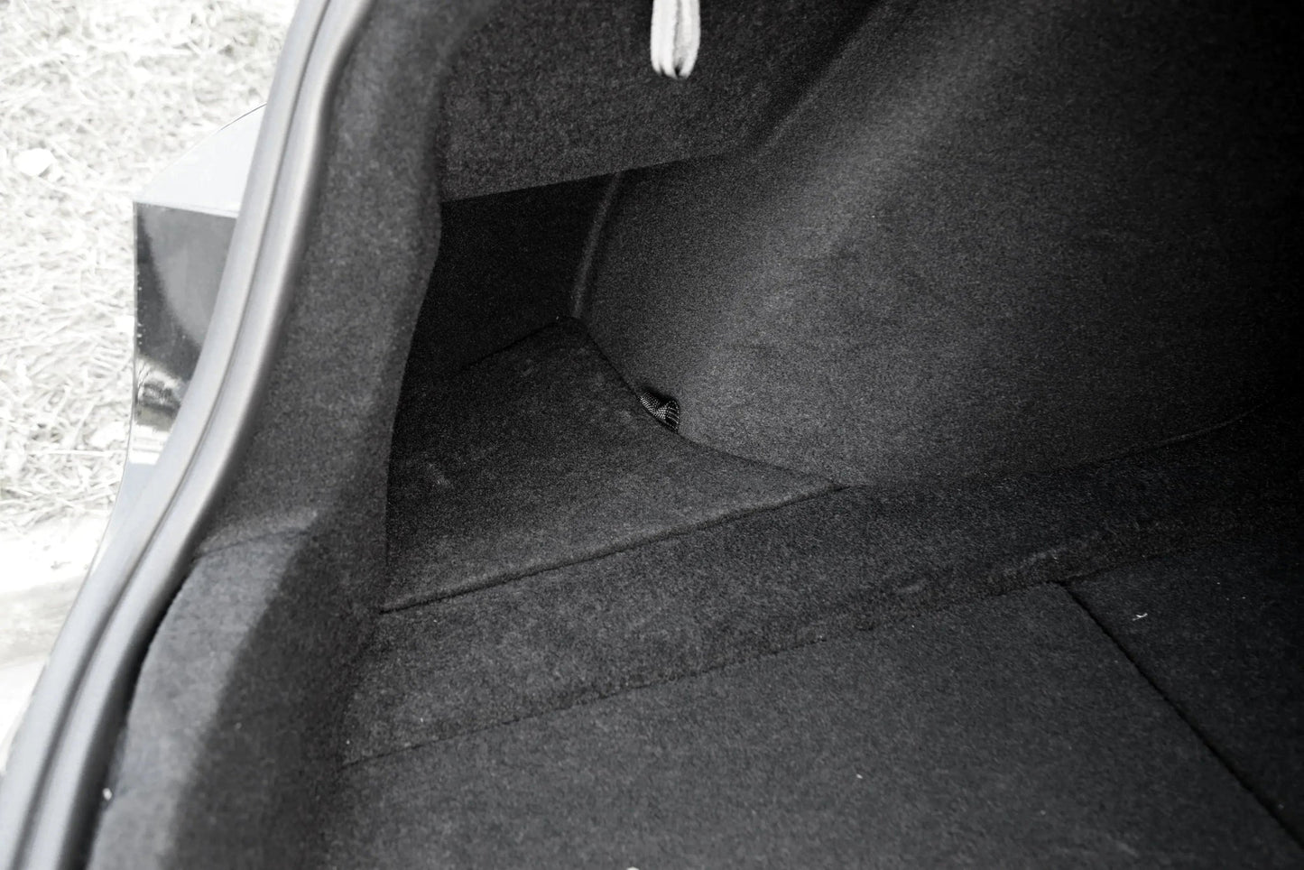 Tesla Model 3 Highland Trunk Side Storage Organizer TPE — Installation View