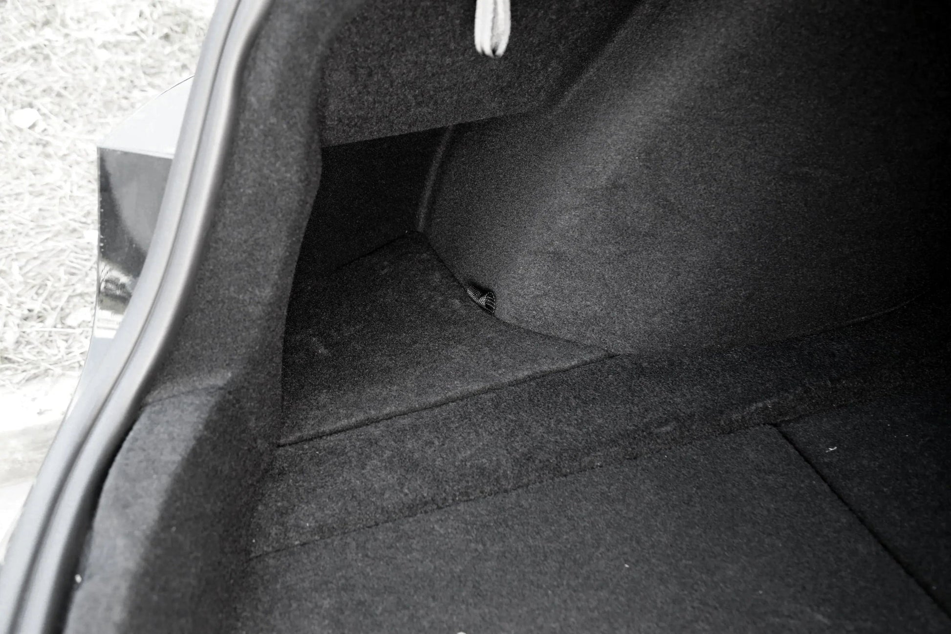 Tesla Model 3 Highland Trunk Side Storage Organizer TPE — Installation View
