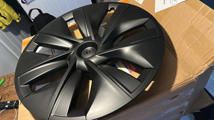 Tesla Model Y 19 Inch Hubcaps Gemini Wheel Covers — Close-Up Detail