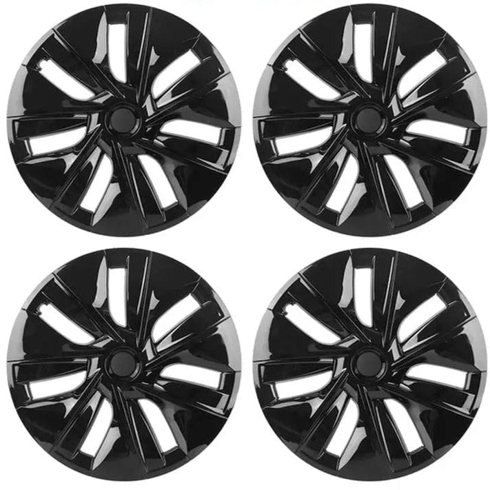 Tesla Model Y 19 Inch Hubcaps Gemini Wheel Covers — Installation View