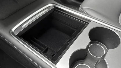 Tesla Model Y Front Console Storage Organizer Flocking — Premium Quality Australia