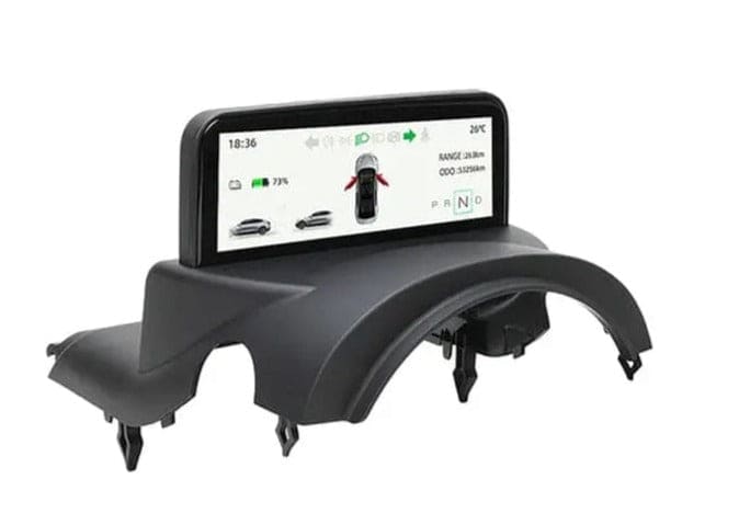 Tesla Model Y 4.6 HUD Instrument Cluster OBD2 Driver Display — Side Profile View