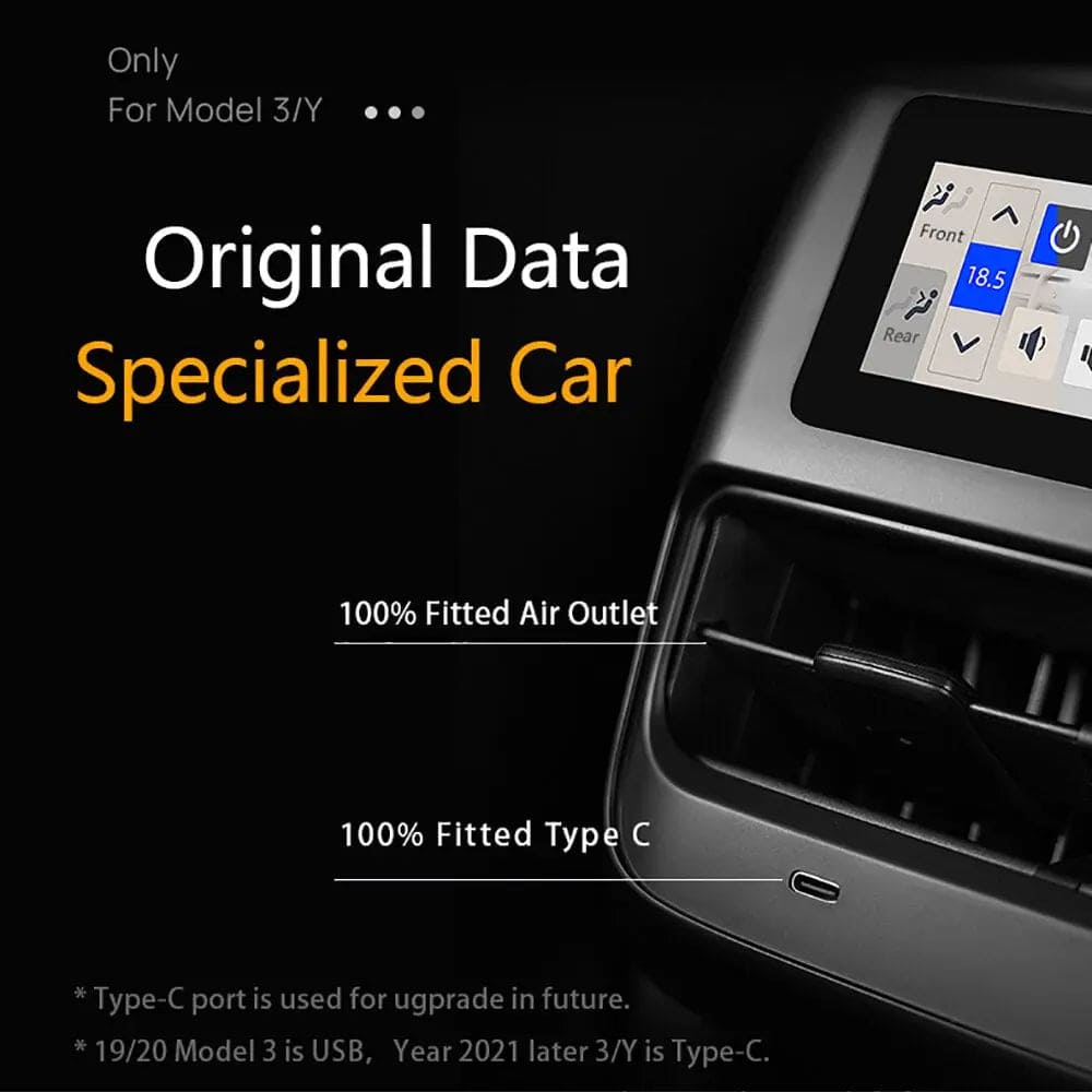Tesla Model Y Headrest Display 10.1 Inch Rear Seat Screen — Close-Up Detail