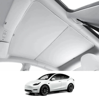 Tesla Model Y Panoramic Roof Sunshade UV Block — Detail View Australia