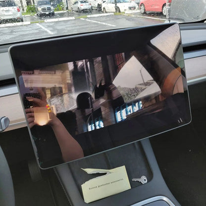 Tesla Model Y Screen Protector 15.4 Inch Centre Touchscreen — Installation View