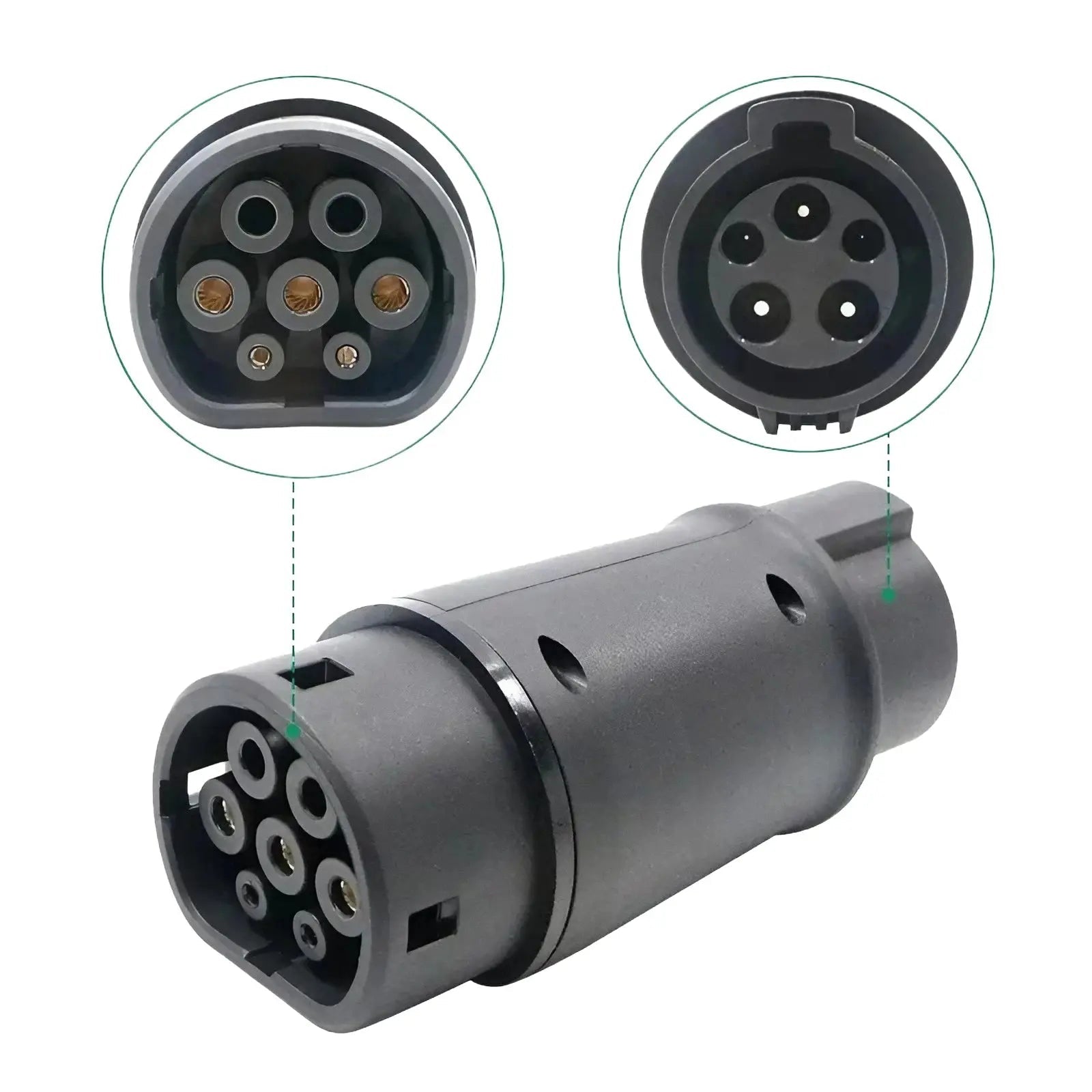 Type 1 to Type 2 EV Charger Adapter SAE J1772 32A — Perfect Fit Tesla