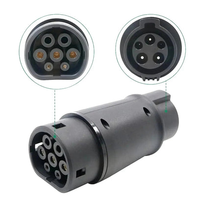 Type 1 to Type 2 EV Charger Adapter SAE J1772 32A — Perfect Fit Tesla